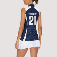 2026 Autumn Rugby Nations Scotland Custom Women Sleeveless Polo Shirt Scottish Thistle DNA Sporty