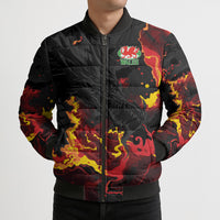 2026 Autumn Rugby Nations Wales Custom Bomber Puffer Jacket Black Cymru Welsh Dragon