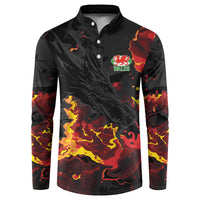 2026 Autumn Rugby Nations Wales Custom Button Sweatshirt Black Cymru Welsh Dragon