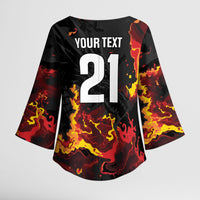 2026 Autumn Rugby Nations Wales Custom Kimono Sleeve Blouse Black Cymru Welsh Dragon