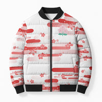 2026 Autumn Rugby Nations Japan Custom Bomber Puffer Jacket White Sakura Japanese Asanoha Seigaiha