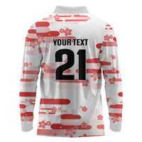 2026 Autumn Rugby Nations Japan Custom Long Sleeve Polo Shirt White Sakura Japanese Asanoha Seigaiha