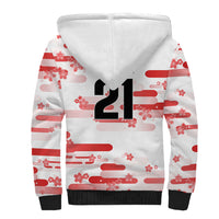 2026 Autumn Rugby Nations Japan Custom Sherpa Hoodie White Sakura Japanese Asanoha Seigaiha