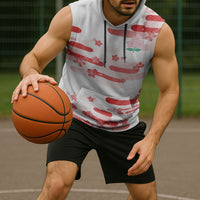 2026 Autumn Rugby Nations Japan Custom Sleeveless Hoodie White Sakura Japanese Asanoha Seigaiha