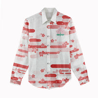 2026 Autumn Rugby Nations Japan Custom Women Casual Shirt White Sakura Japanese Asanoha Seigaiha