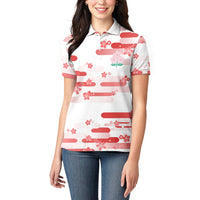 2026 Autumn Rugby Nations Japan Custom Women Polo Shirt White Sakura Japanese Asanoha Seigaiha