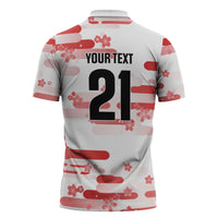 2026 Autumn Rugby Nations Japan Custom Zipper Polo Shirt White Sakura Japanese Asanoha Seigaiha