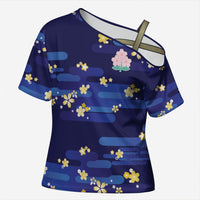 2026 Autumn Rugby Nations Japan Custom Cross Shoulder Shirt Blue Sakura Japanese Asanoha Seigaiha