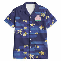 2026 Autumn Rugby Nations Japan Custom Hawaiian Shirt Blue Sakura Japanese Asanoha Seigaiha