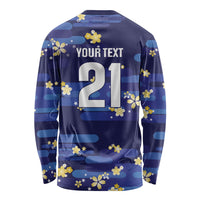 2026 Autumn Rugby Nations Japan Custom Long Sleeve Shirt Blue Sakura Japanese Asanoha Seigaiha