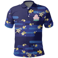 2026 Autumn Rugby Nations Japan Custom Polo Shirt Blue Sakura Japanese Asanoha Seigaiha
