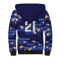 2026 Autumn Rugby Nations Japan Custom Sherpa Hoodie Blue Sakura Japanese Asanoha Seigaiha