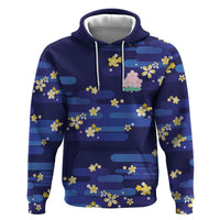 2026 Autumn Rugby Nations Japan Custom Zip Hoodie Blue Sakura Japanese Asanoha Seigaiha