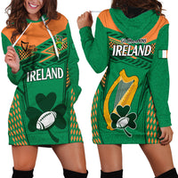 Ireland Rugby Hoodie Dress 2023 World Cup Shamrock Sporty Style - Wonder Print Shop