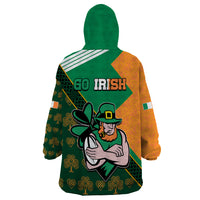 Ireland Rugby Wearable Blanket Hoodie Go Irish Shamrock World Cup - Wonder Print Shop