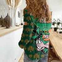 Ireland Rugby Women Casual Shirt Go Irish Shamrock World Cup - Wonder Print Shop