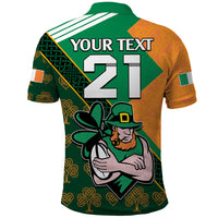 Custom Ireland Rugby Polo Shirt Go Irish Shamrock World Cup - Wonder Print Shop