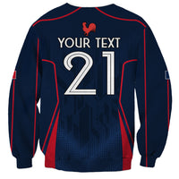 Custom France Rugby Sweatshirt Allez Les Bleus Go World Cup 2023 - Wonder Print Shop