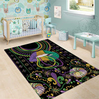 Mardi Gras Lips Queen Beads Area Rug