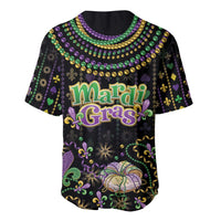 Mardi Gras Lips Queen Beads Baseball Jersey