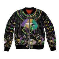 Mardi Gras Lips Queen Beads Bomber Jacket