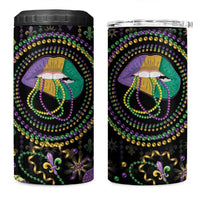 Mardi Gras Lips Queen Beads 4 in 1 Can Cooler Tumbler