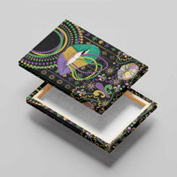 Mardi Gras Lips Queen Beads Canvas Wall Art