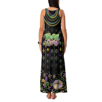 Mardi Gras Lips Queen Beads Family Matching Tank Maxi Dress and Hawaiian Shirt - Wonder Print Shop