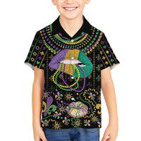 Mardi Gras Lips Queen Beads Kid Hawaiian Shirt - Wonder Print Shop