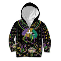 Mardi Gras Lips Queen Beads Kid Hoodie - Wonder Print Shop