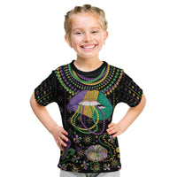 Mardi Gras Lips Queen Beads Kid T Shirt - Wonder Print Shop