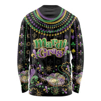 Mardi Gras Lips Queen Beads Long Sleeve Shirt - Wonder Print Shop