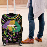 Mardi Gras Lips Queen Beads Luggage Cover - Wonder Print Shop