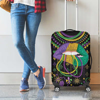 Mardi Gras Lips Queen Beads Luggage Cover - Wonder Print Shop
