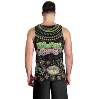 Mardi Gras Lips Queen Beads Men Tank Top - Wonder Print Shop