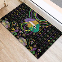 Mardi Gras Lips Queen Beads Rubber Doormat - Wonder Print Shop