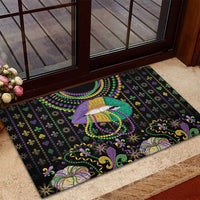 Mardi Gras Lips Queen Beads Rubber Doormat - Wonder Print Shop