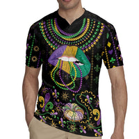 Mardi Gras Lips Queen Beads Rugby Jersey - Wonder Print Shop