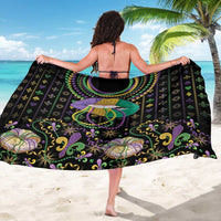 Mardi Gras Lips Queen Beads Sarong - Wonder Print Shop