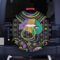 Mardi Gras Lips Queen Beads Spare Tire Cover - Wonder Print Shop