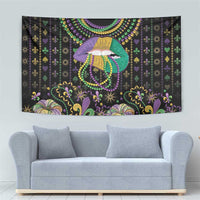 Mardi Gras Lips Queen Beads Tapestry - Wonder Print Shop