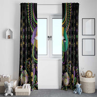 Mardi Gras Lips Queen Beads Window Curtain - Wonder Print Shop
