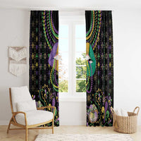 Mardi Gras Lips Queen Beads Window Curtain - Wonder Print Shop