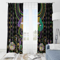 Mardi Gras Lips Queen Beads Window Curtain - Wonder Print Shop