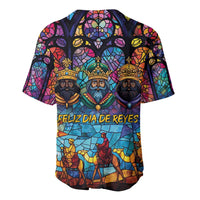 Epiphany Three Kings Day Baseball Jersey Stained Glass Window Style