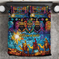 Epiphany Three Kings Day Bedding Set Stained Glass Window Style