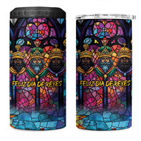 Epiphany Three Kings Day 4 in 1 Can Cooler Tumbler Stained Glass Window Style