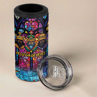 Epiphany Three Kings Day 4 in 1 Can Cooler Tumbler Stained Glass Window Style