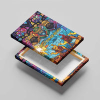 Epiphany Three Kings Day Canvas Wall Art Stained Glass Window Style