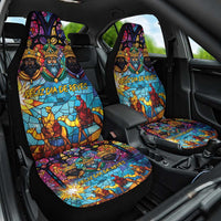 Epiphany Three Kings Day Car Seat Cover Stained Glass Window Style